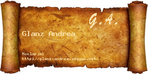 Glanz Andrea névjegykártya